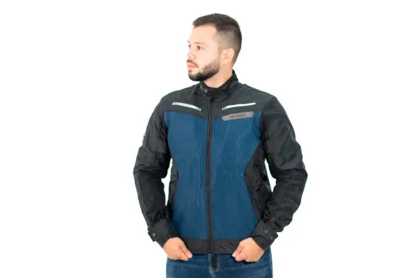 CHAQUETA DE PROTECCION STREET NEGRO/AZUL VETROX