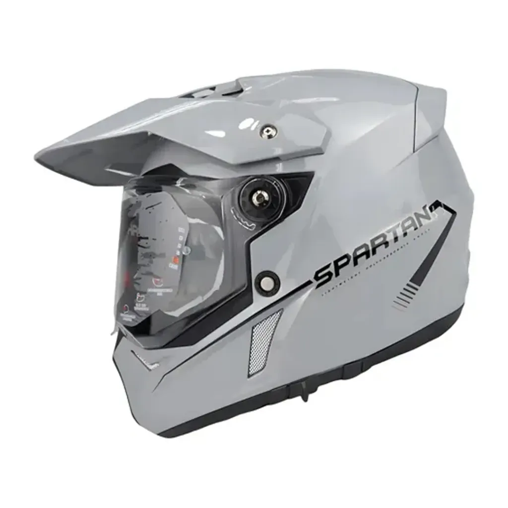 CASCO SPARTAN WOLF GRIS BRILLANTE (M)