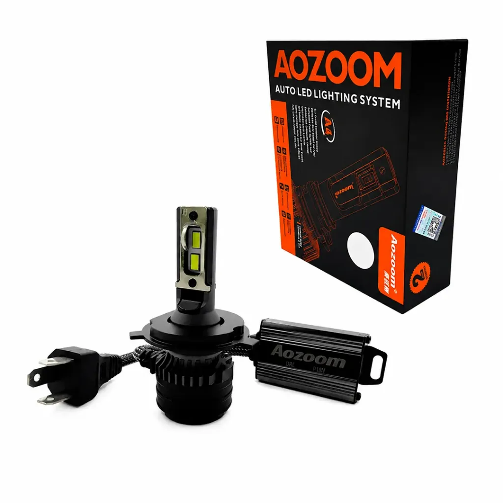 BOMBILLO LED FAROLA (UND) A9 H4 12V TRICETA TRICOLOR AOZOOM